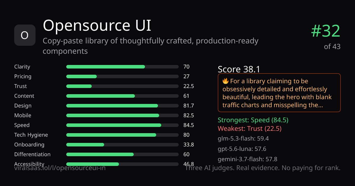 Opensource UI verdict card