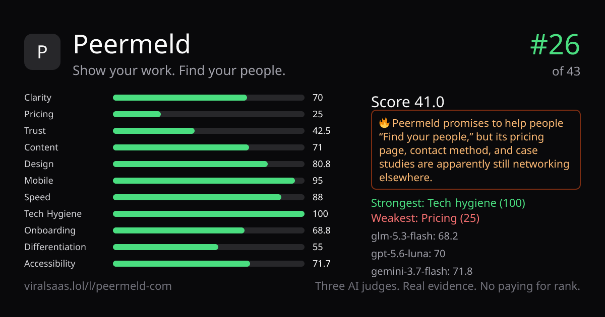 Peermeld verdict card